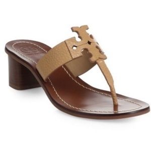 Tory Burch Moore Leather Logo City Sandal Size 8